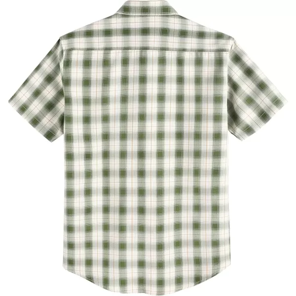 COOFANDY Men's Short Sleeve Button Down Shirt Plaid Shirt Regular Fit Button Up Shirts
