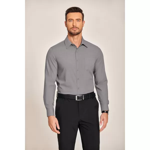 COOFANDY Men's Slim Fit Dress Shirts Long Sleeve Business Formal Shirt Wrinkle Free Button Down Shirts with Pocket