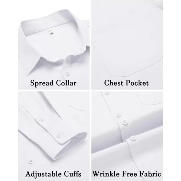 COOFANDY Men's Slim Fit Dress Shirts Long Sleeve Business Formal Shirt Wrinkle Free Button Down Shirts with Pocket
