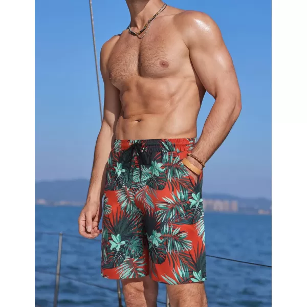 COOFANDY Men's Swim Trunks Board Shorts Summer Beach Shorts Swimsuit Swimwear for Men - No Liner