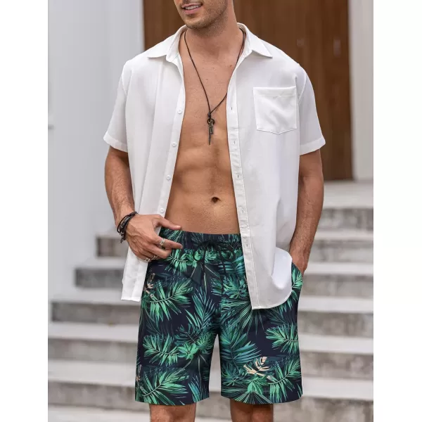 COOFANDY Men's Swim Trunks Board Shorts Summer Beach Shorts Swimsuit Swimwear for Men - No Liner