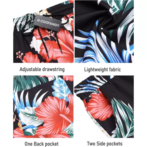 COOFANDY Men's Swim Trunks Board Shorts Summer Beach Shorts Swimsuit Swimwear for Men - No Liner