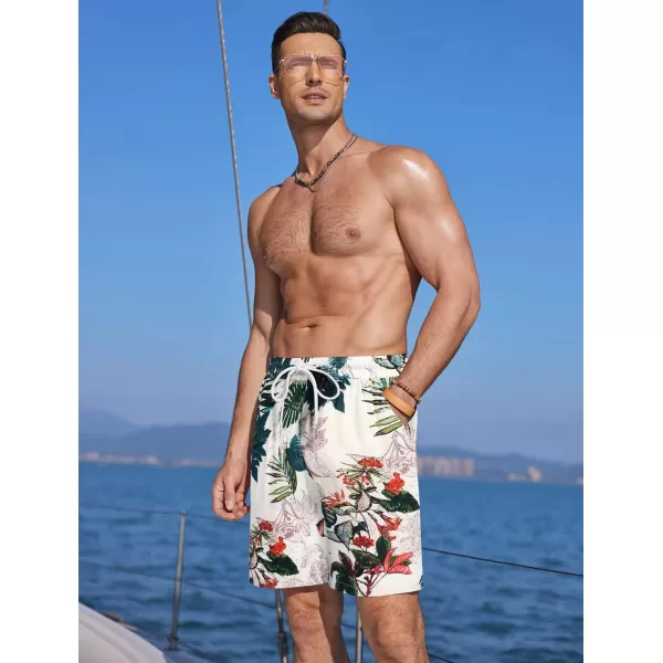 COOFANDY Men's Swim Trunks Board Shorts Summer Beach Shorts Swimsuit Swimwear for Men - No Liner