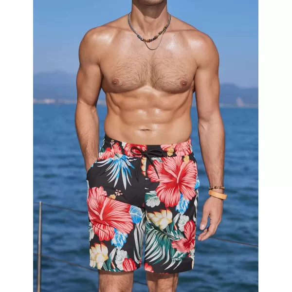 COOFANDY Men's Swim Trunks Board Shorts Summer Beach Shorts Swimsuit Swimwear for Men - No Liner