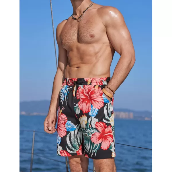 COOFANDY Men's Swim Trunks Board Shorts Summer Beach Shorts Swimsuit Swimwear for Men - No Liner