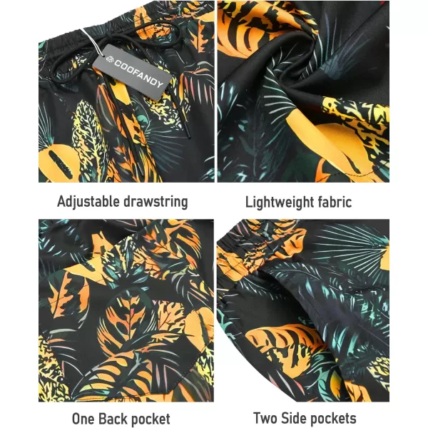 COOFANDY Men's Swim Trunks Board Shorts Summer Beach Shorts Swimsuit Swimwear for Men - No Liner
