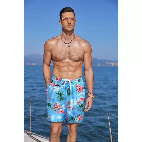 COOFANDY Men's Swim Trunks Board Shorts Summer Beach Shorts Swimsuit Swimwear for Men - No Liner