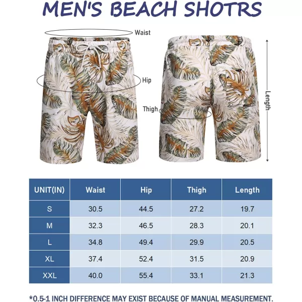 COOFANDY Men's Swim Trunks Board Shorts Summer Beach Shorts Swimsuit Swimwear for Men - No Liner