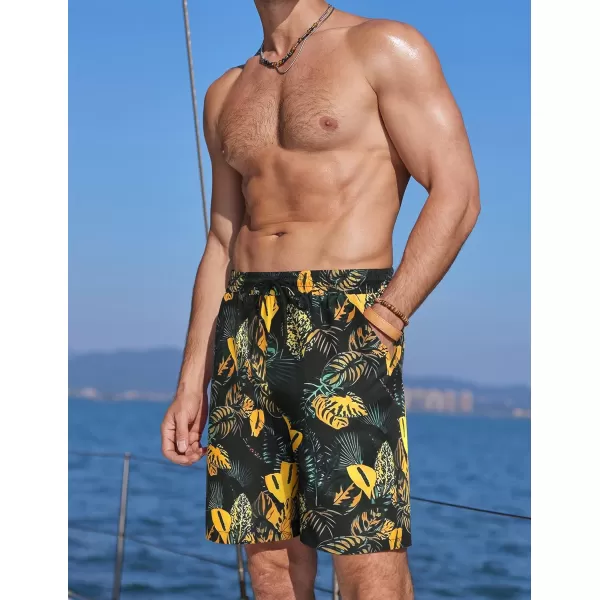 COOFANDY Men's Swim Trunks Board Shorts Summer Beach Shorts Swimsuit Swimwear for Men - No Liner