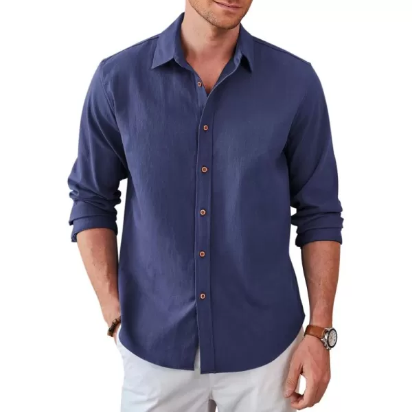 COOFANDY Men's Long Sleeve Denim Shirt Casual Button Down Untucked Shirts Lightweight Jacket