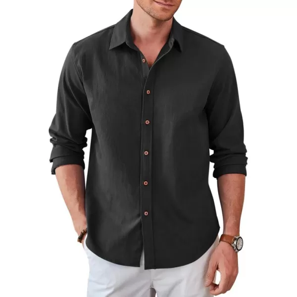 COOFANDY Men's Long Sleeve Denim Shirt Casual Button Down Untucked Shirts Lightweight Jacket
