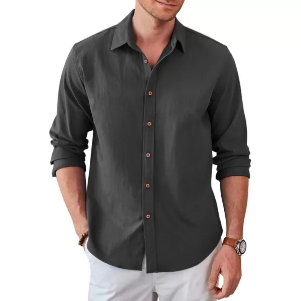 COOFANDY Men's Long Sleeve Denim Shirt Casual Button Down Untucked Shirts Lightweight Jacket