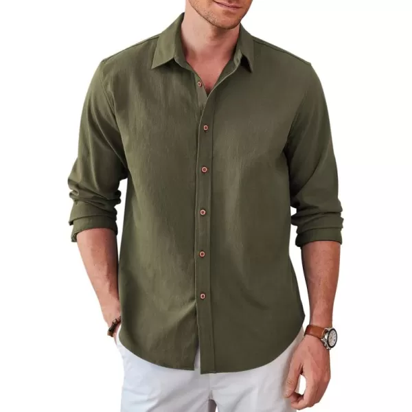 COOFANDY Men's Long Sleeve Denim Shirt Casual Button Down Untucked Shirts Lightweight Jacket