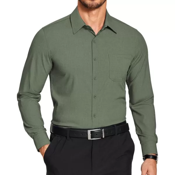 COOFANDY Men's Slim Fit Dress Shirts Long Sleeve Business Formal Shirt Wrinkle Free Button Down Shirts with Pocket