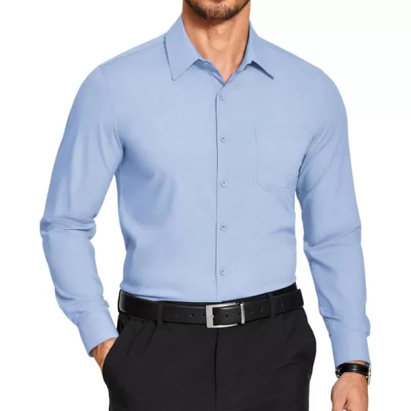 COOFANDY Men's Slim Fit Dress Shirts Long Sleeve Business Formal Shirt Wrinkle Free Button Down Shirts with Pocket