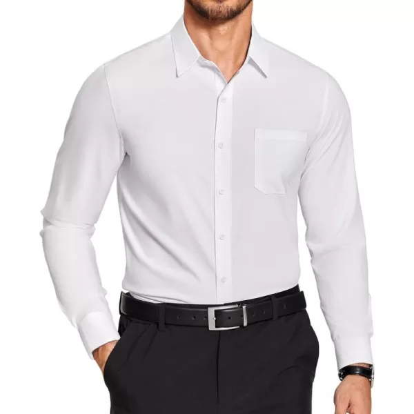 COOFANDY Men's Slim Fit Dress Shirts Long Sleeve Business Formal Shirt Wrinkle Free Button Down Shirts with Pocket