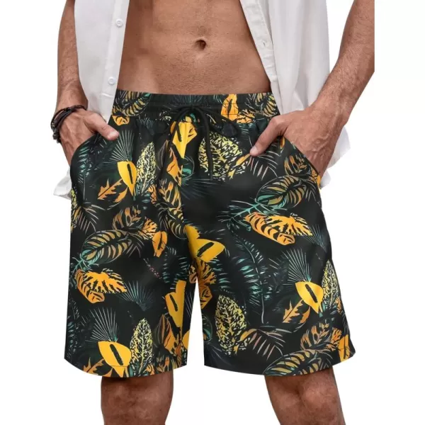 COOFANDY Men's Swim Trunks Board Shorts Summer Beach Shorts Swimsuit Swimwear for Men - No Liner