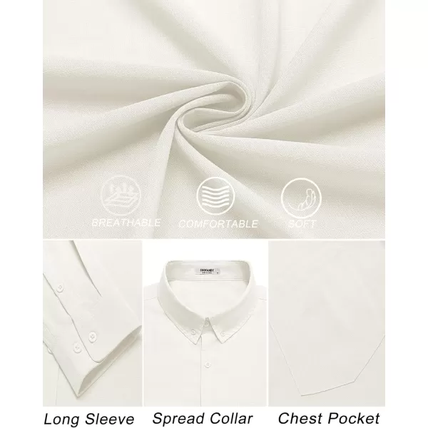 COOFANDY Men's Long Sleeve Button Down Shirts Casual Cotton Linen Shirts Untucked Summer Beach Shirt