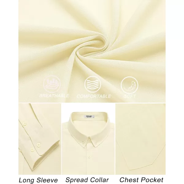 COOFANDY Men's Long Sleeve Button Down Shirts Casual Cotton Linen Shirts Untucked Summer Beach Shirt