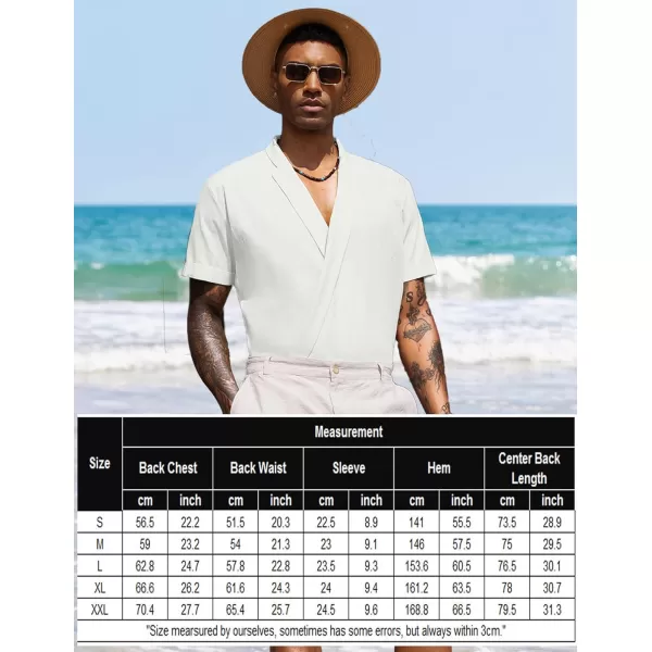 COOFANDY Men's Beach Kimono Shirt Cardigan Jacket Light Linen Short Sleeve Open Front Casual Shirts