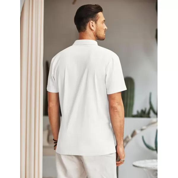 COOFANDY Men's Beach Kimono Shirt Cardigan Jacket Light Linen Short Sleeve Open Front Casual Shirts