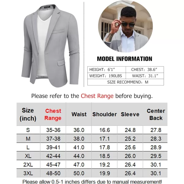 COOFANDY Mens Casual Blazer Slim Fit Sport Coats One Button Stylish Business Suit Jacket