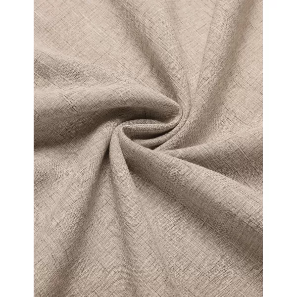 COOFANDY Men's Casual Henley Shirt Short Sleeve Band Collar Linen Shirt Summer Beach Hippie T-Shirts
