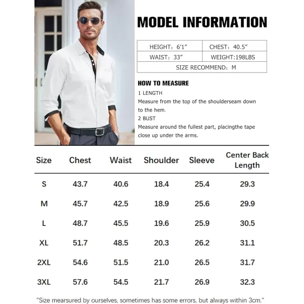 COOFANDY Mens Dress Shirt Long Sleeve Casual Button Down Paisley Shirts Party Wedding Dress Shirt