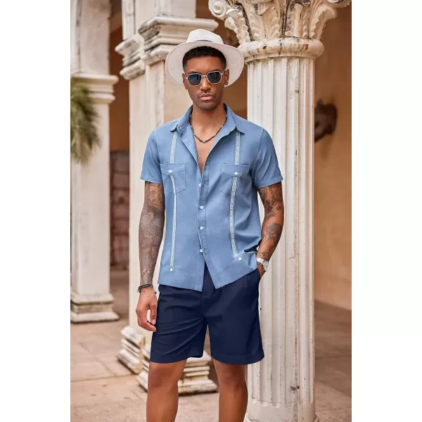 COOFANDY Men’s Linen Shorts Classic Fit Casual Elastic Waist Summer Beach Shorts