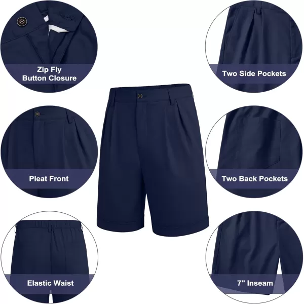 COOFANDY Men’s Linen Shorts Classic Fit Casual Elastic Waist Summer Beach Shorts