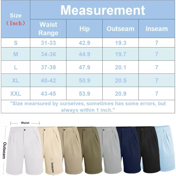 COOFANDY Men’s Linen Shorts Classic Fit Casual Elastic Waist Summer Beach Shorts