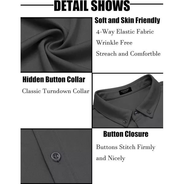 COOFANDY Men's Long Sleeve Wrinkle Free Shirt Button Down Casual Dress Shirts