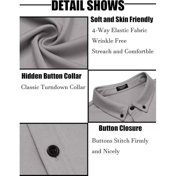 COOFANDY Men's Short Sleeve Wrinkle Free Shirt Button Down Casual Summer Dress Shirts