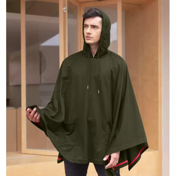 COOFANDY Unisex Casual Hooded Poncho Cape Cloak Fashion Coat Hoodie Pullover with Pocket
