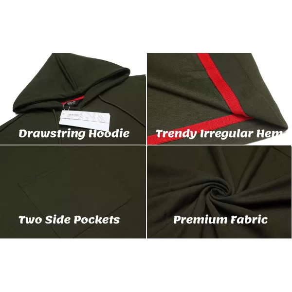 COOFANDY Unisex Casual Hooded Poncho Cape Cloak Fashion Coat Hoodie Pullover with Pocket