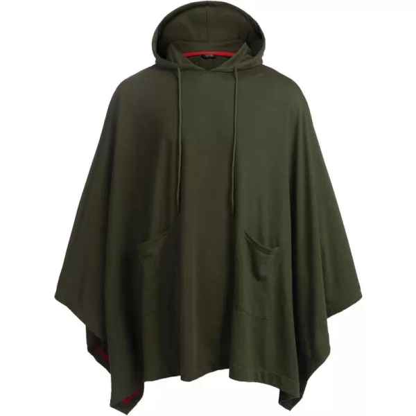 COOFANDY Unisex Casual Hooded Poncho Cape Cloak Fashion Coat Hoodie Pullover with Pocket