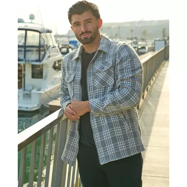 COOFANDY Men Flannel Jackets Full Zip Up Plaid Shirt Shackets Cotton Lightweight Jackets Casual Stylish Fall Jackets 2024