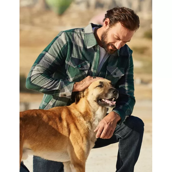 COOFANDY Men Flannel Jackets Full Zip Up Plaid Shirt Shackets Cotton Lightweight Jackets Casual Stylish Fall Jackets 2024
