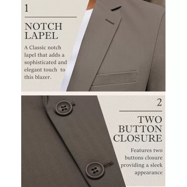 COOFANDY Men's Blazer Casual Slim Fit Herringbone Sport Coats Two Buttons Heavyweight Cotton Suit Jacket