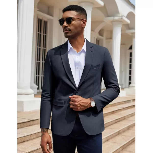 COOFANDY Men's Blazer Casual Slim Fit Herringbone Sport Coats Two Buttons Heavyweight Cotton Suit Jacket