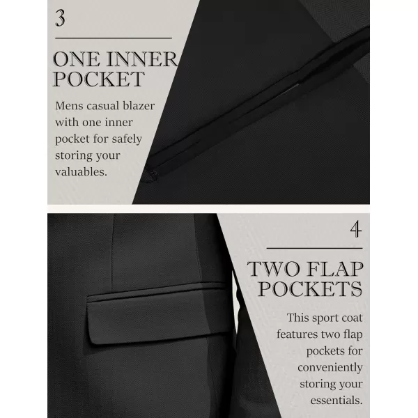 COOFANDY Men's Blazer Casual Slim Fit Herringbone Sport Coats Two Buttons Heavyweight Cotton Suit Jacket