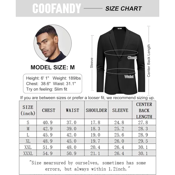 COOFANDY Men's Blazer Casual Slim Fit Herringbone Sport Coats Two Buttons Heavyweight Cotton Suit Jacket