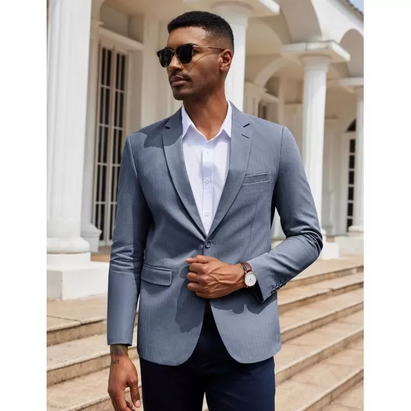 COOFANDY Men's Blazer Casual Slim Fit Herringbone Sport Coats Two Buttons Heavyweight Cotton Suit Jacket