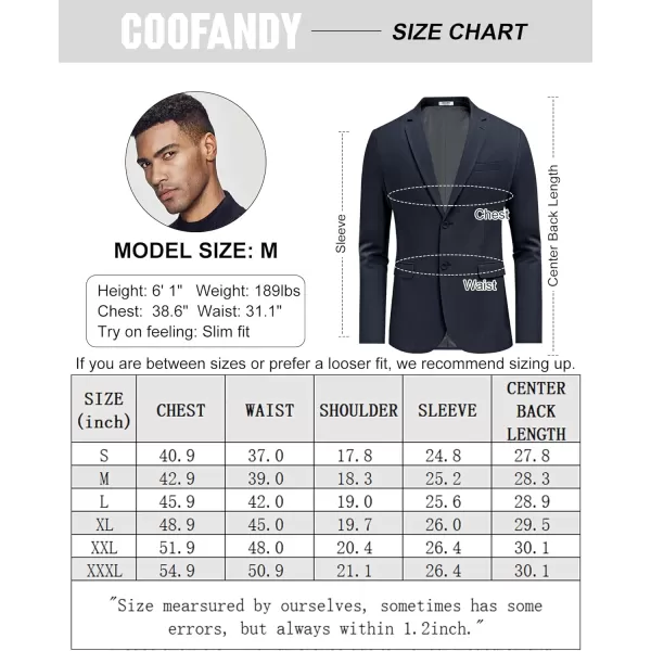 COOFANDY Men's Blazer Casual Slim Fit Herringbone Sport Coats Two Buttons Heavyweight Cotton Suit Jacket