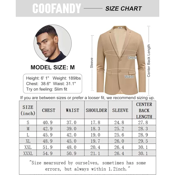 COOFANDY Men's Blazer Casual Slim Fit Herringbone Sport Coats Two Buttons Heavyweight Cotton Suit Jacket