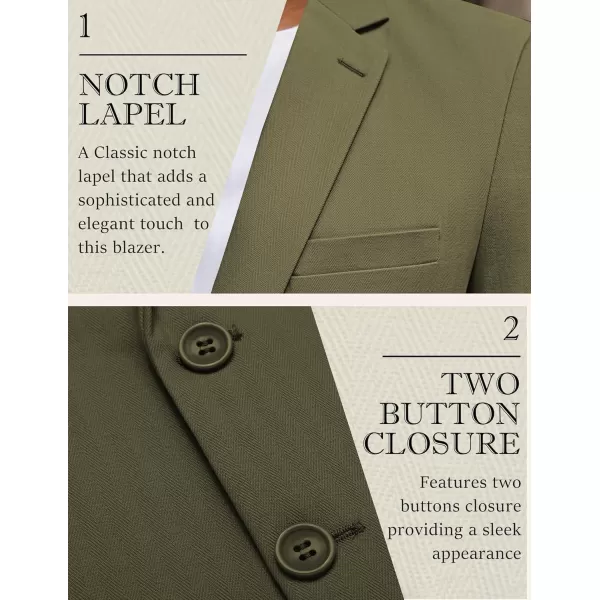 COOFANDY Men's Blazer Casual Slim Fit Herringbone Sport Coats Two Buttons Heavyweight Cotton Suit Jacket