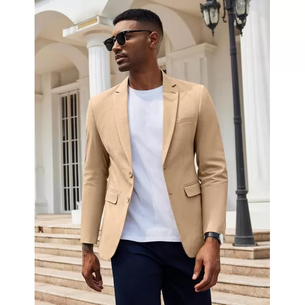COOFANDY Men's Blazer Casual Slim Fit Herringbone Sport Coats Two Buttons Heavyweight Cotton Suit Jacket