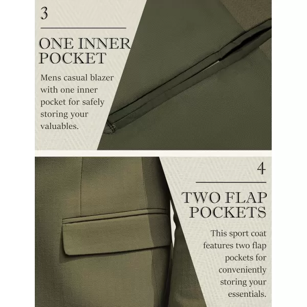 COOFANDY Men's Blazer Casual Slim Fit Herringbone Sport Coats Two Buttons Heavyweight Cotton Suit Jacket