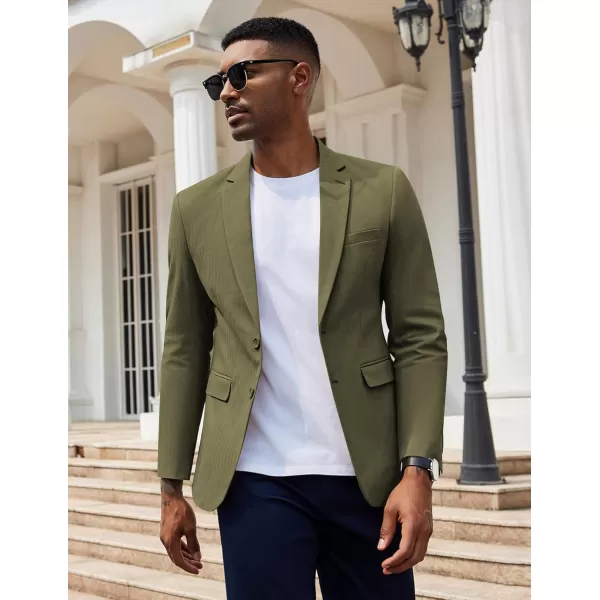 COOFANDY Men's Blazer Casual Slim Fit Herringbone Sport Coats Two Buttons Heavyweight Cotton Suit Jacket