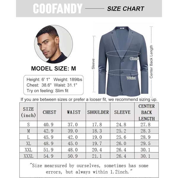 COOFANDY Men's Blazer Casual Slim Fit Herringbone Sport Coats Two Buttons Heavyweight Cotton Suit Jacket